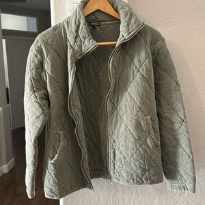 Olive green quilted jacket